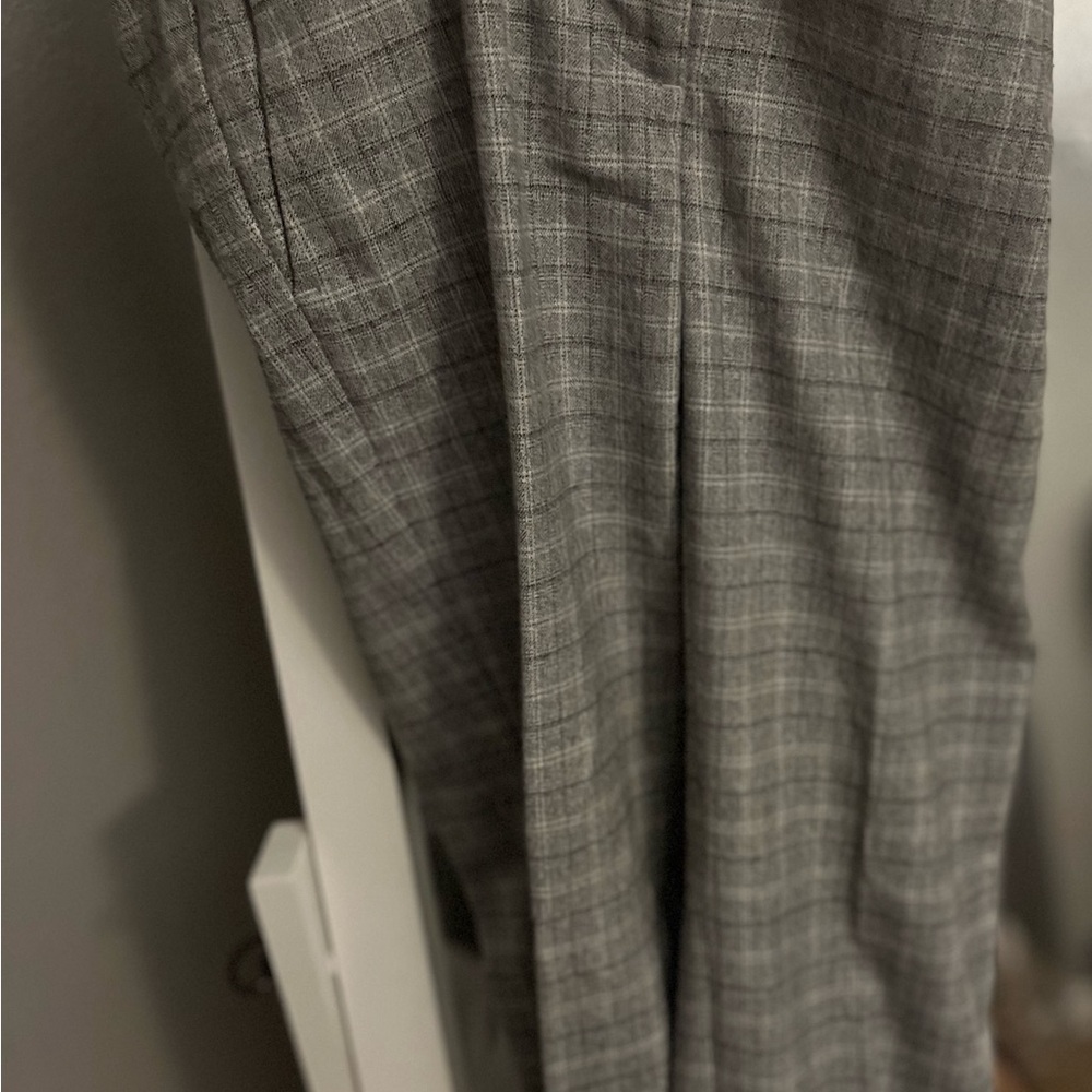 Ann Taylor 00P Classic Gray Plaid Dress Pants